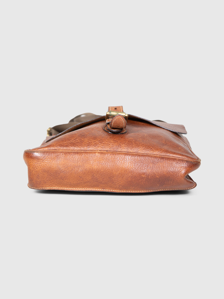 Mulberry Vintage Brown Leather Messenger Bag