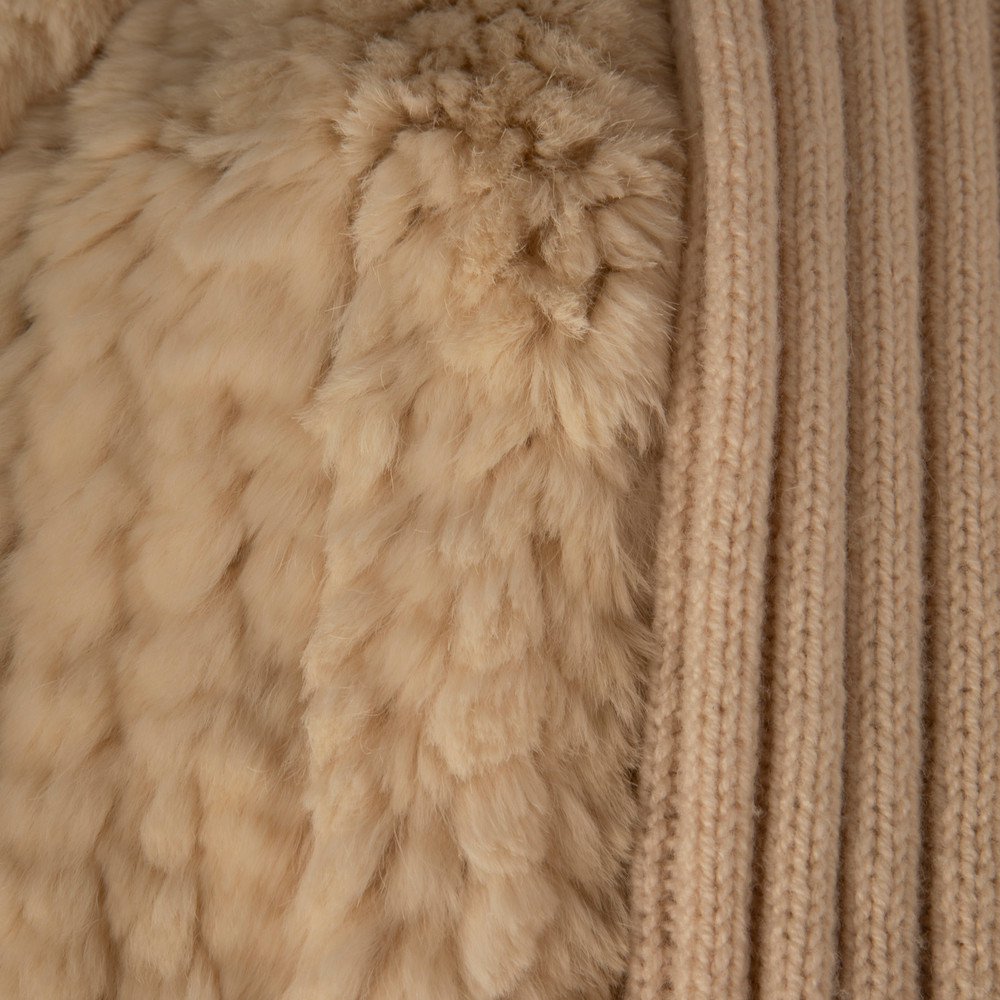 Nicole Farhi Ecru Rabbit Hair Knit Cardigan