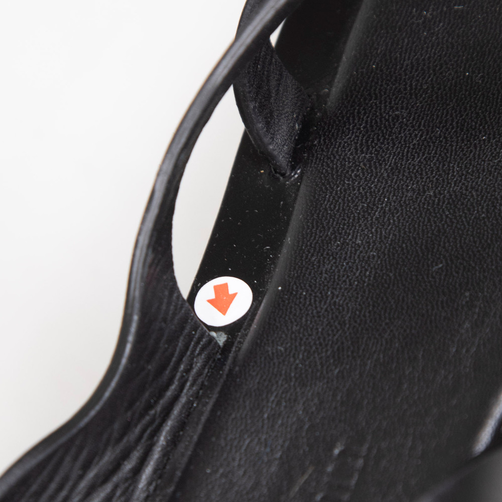 Max Mara Black Leather Platform Sandals