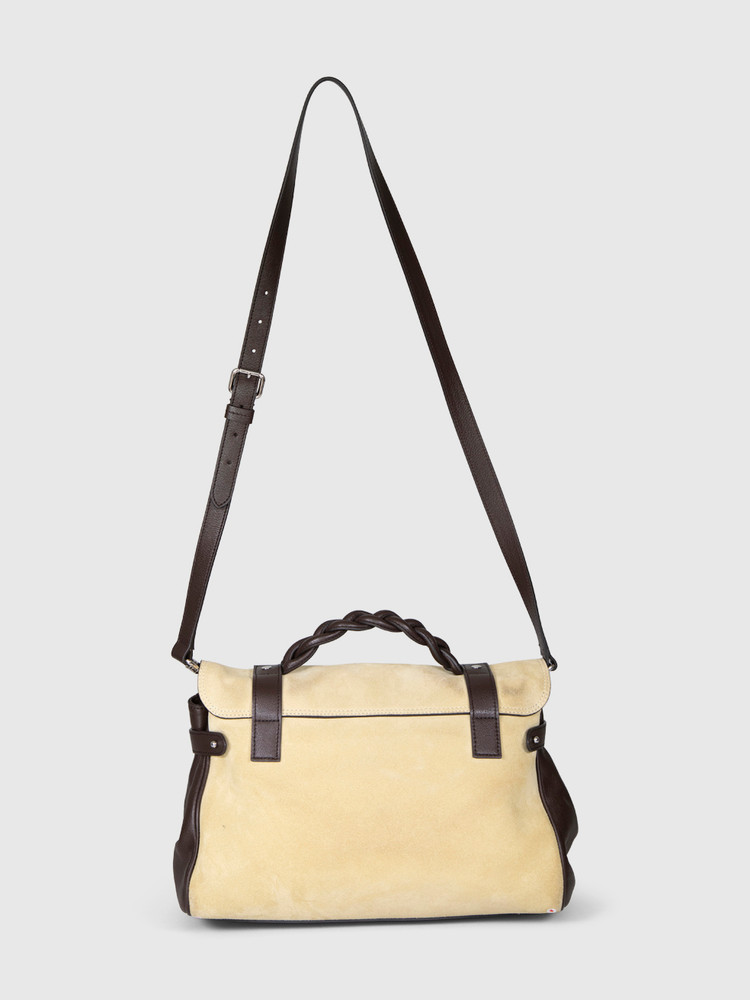 Mulberry Beige Suede Alexa Top Handle Bag