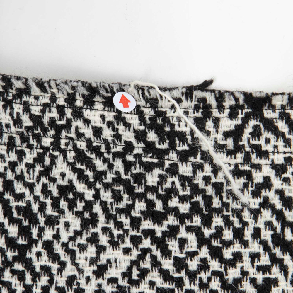 Lanvin Black & White Wool Flared Skirt