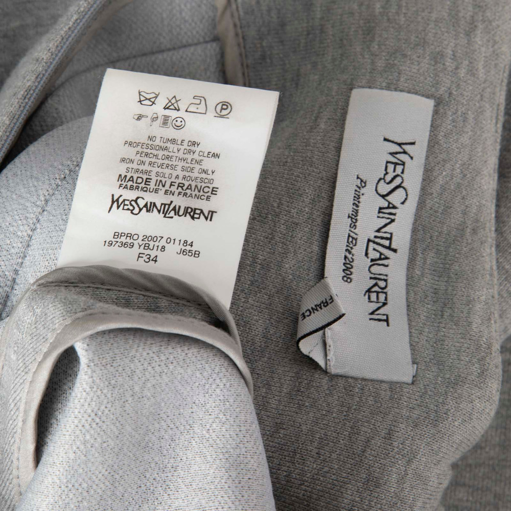 Saint Laurent Grey Knee Length Flared Skirt