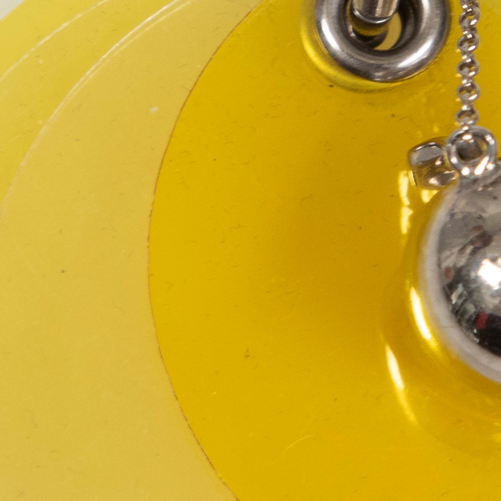 Prada Transparent Yellow Clip On Drop Earrings