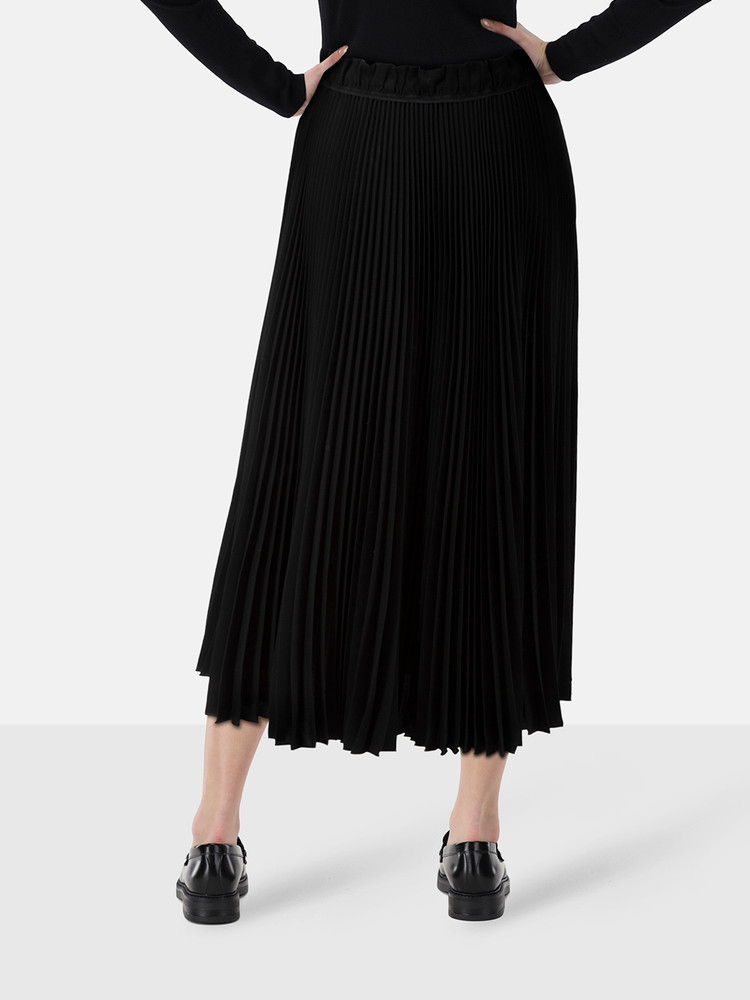 Marc Jacobs Black Pleated Midi Skirt