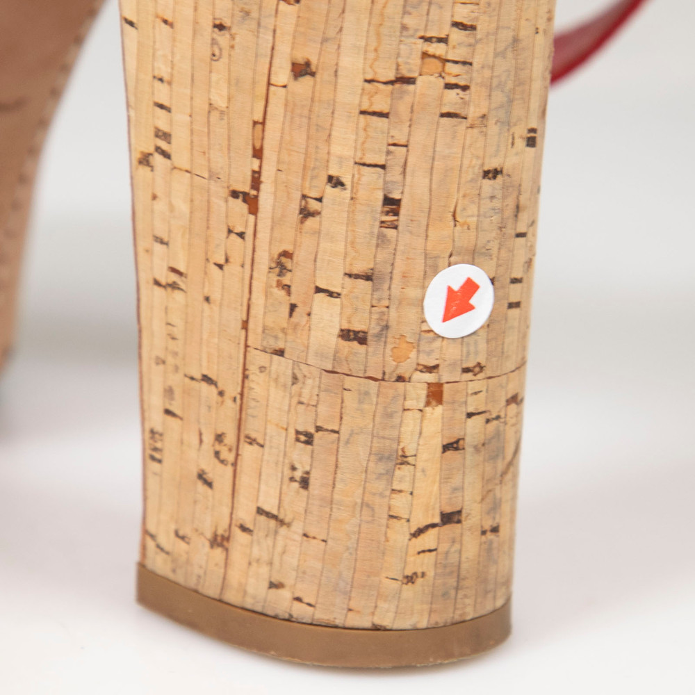 Prada Red Patent Leather Cork Heels