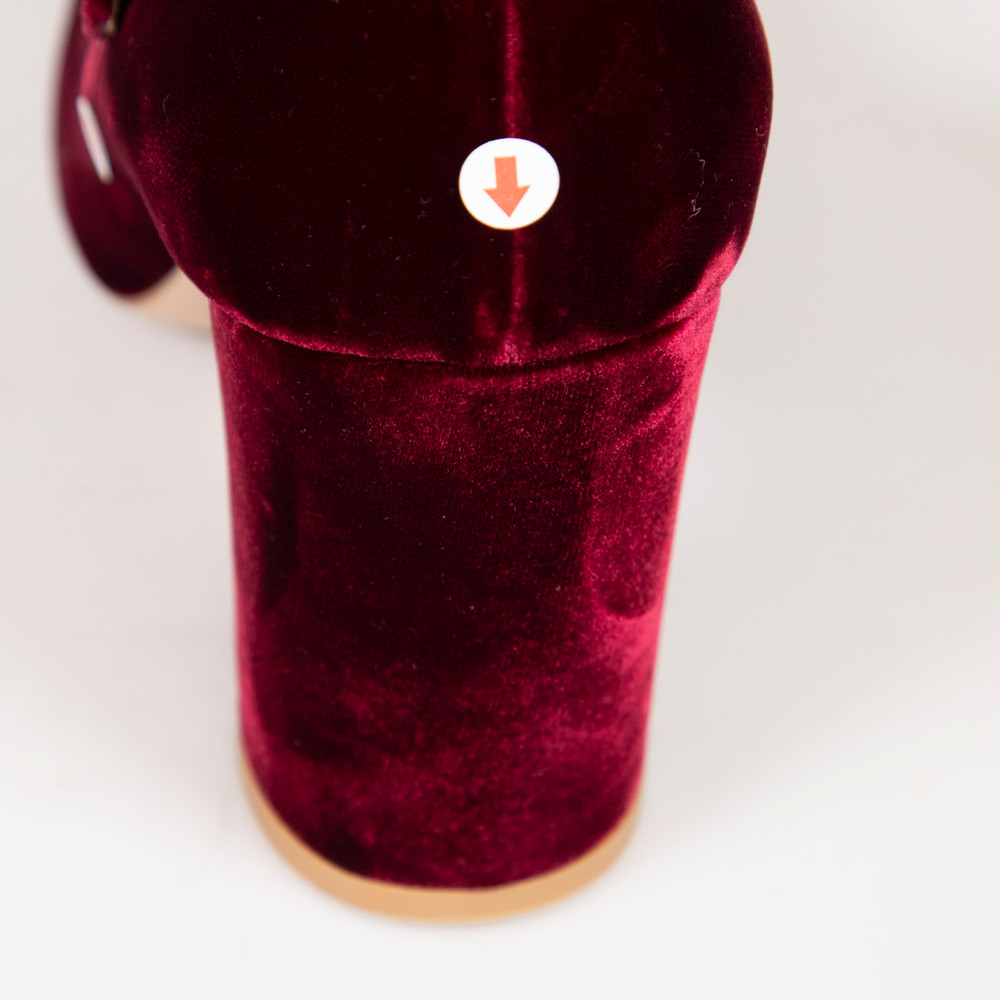 Gianvito Rossi Burgundy Velvet Mary Jane Pumps