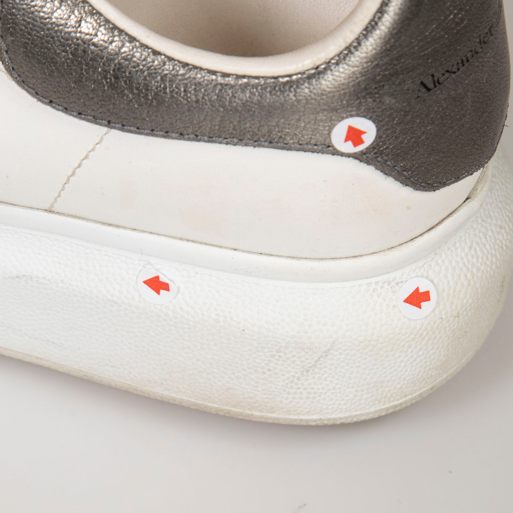 Alexander McQueen White Oversized Leather Trainers
