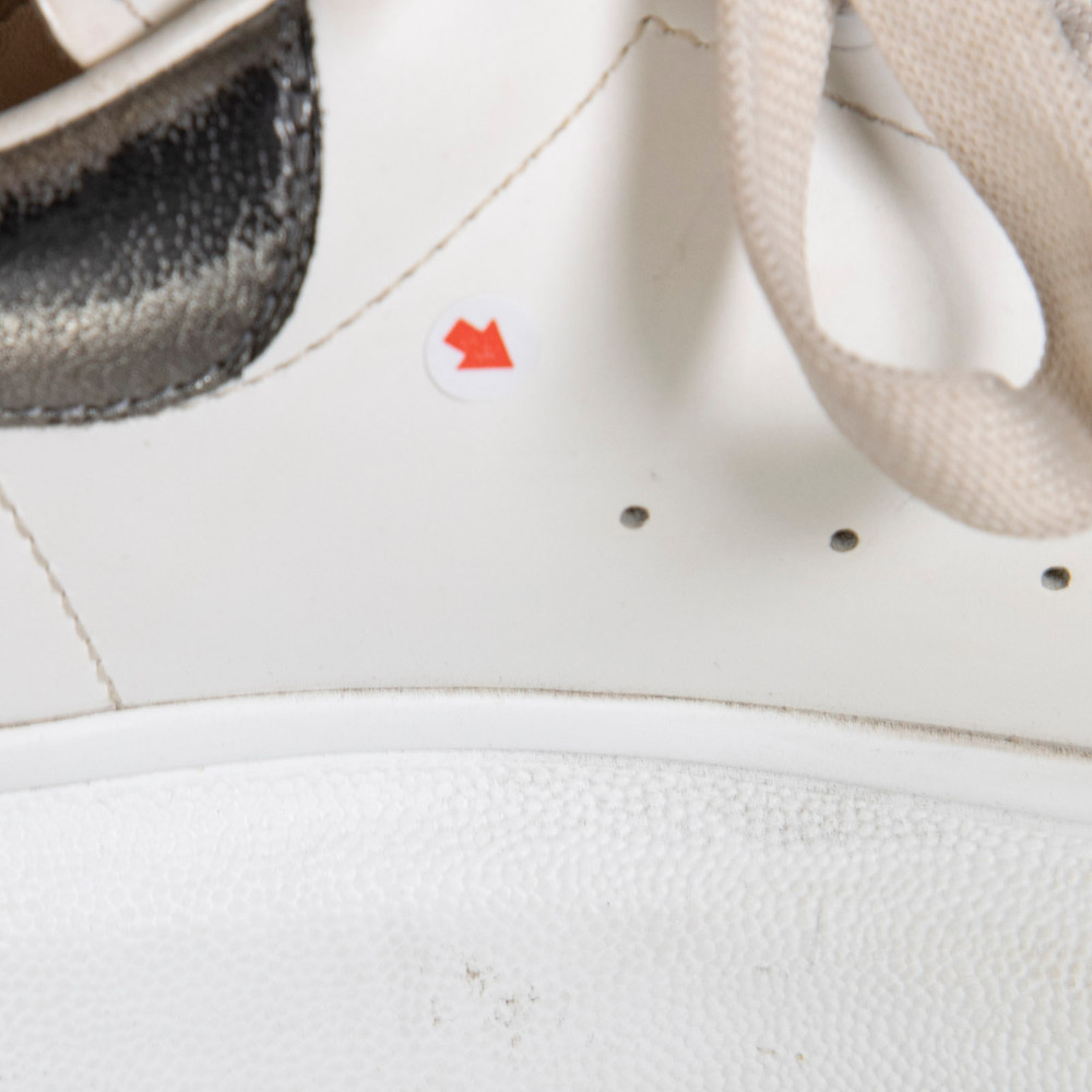 Alexander McQueen White Oversized Leather Trainers