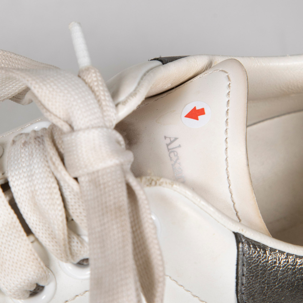 Alexander McQueen White Oversized Leather Trainers