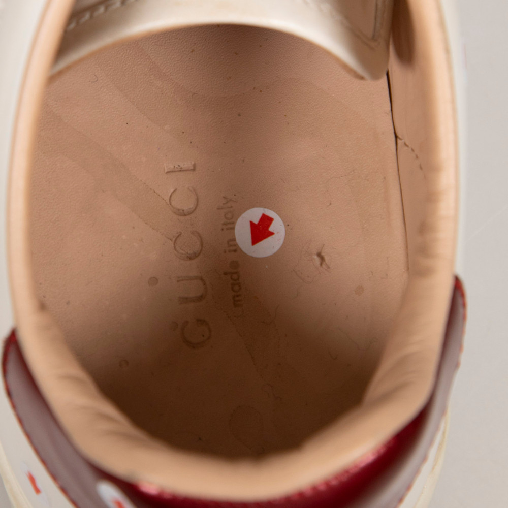 Gucci White Leather Ace Platform Trainers