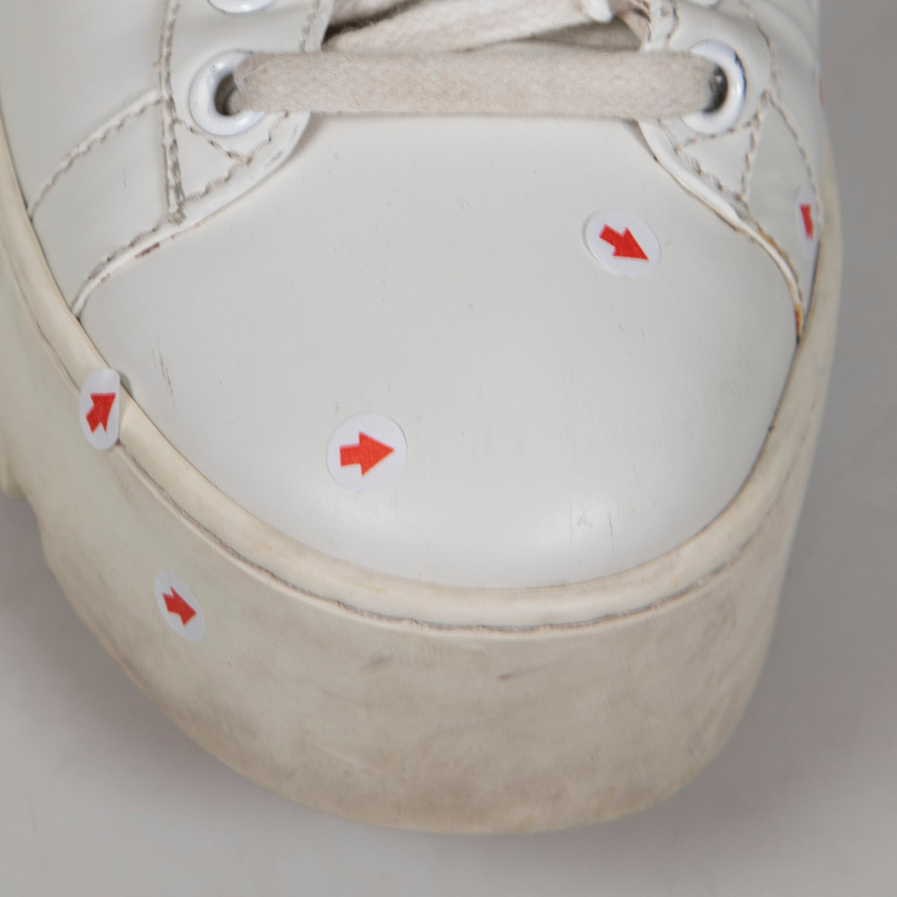 Gucci White Leather Ace Platform Trainers