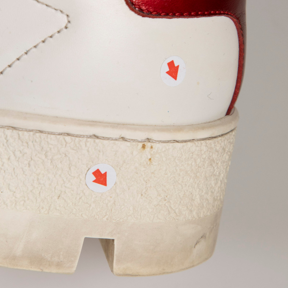 Gucci White Leather Ace Platform Trainers