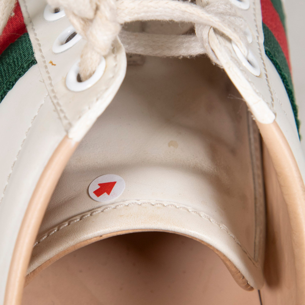 Gucci White Leather Ace Platform Trainers
