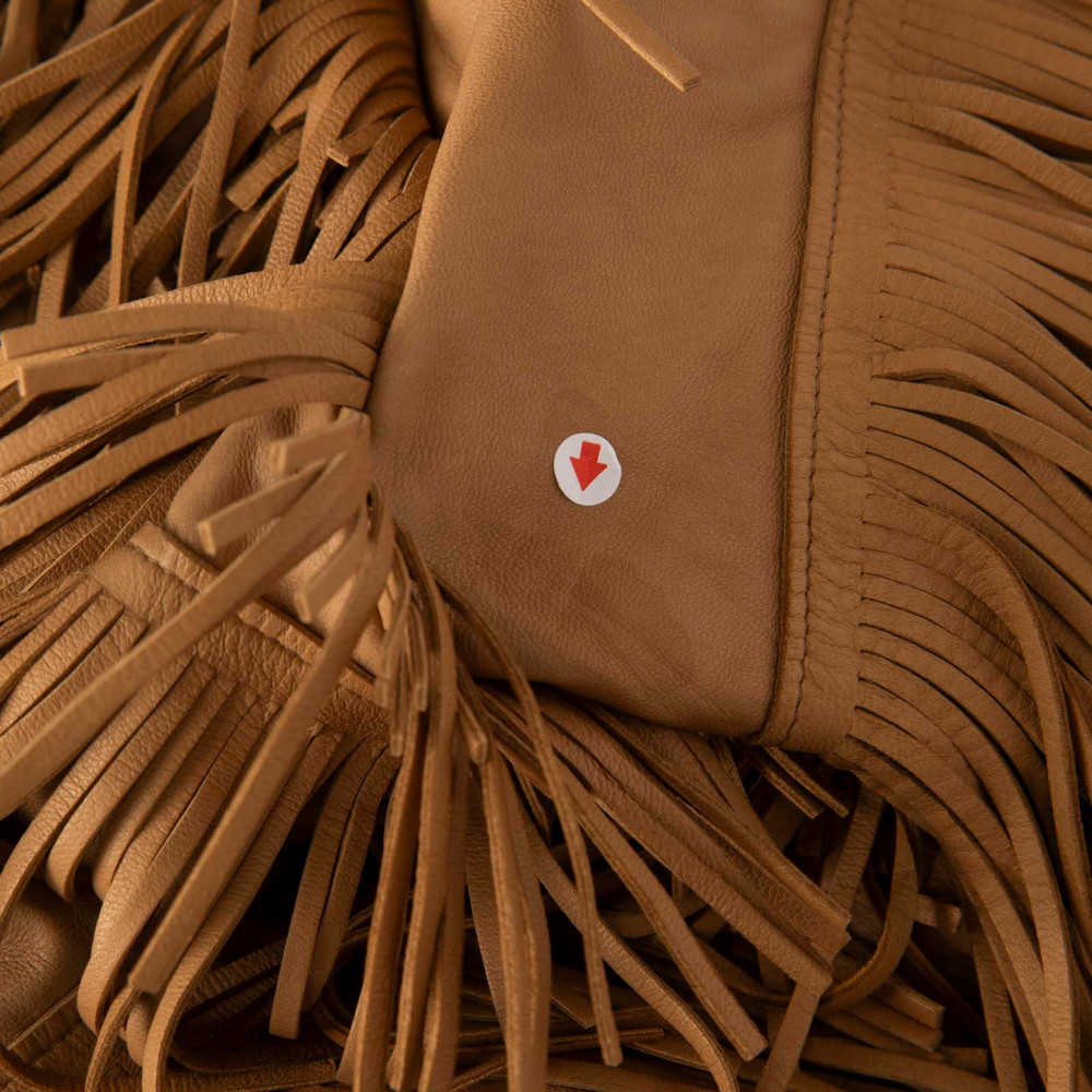 Prada Spring 2007 Brown Leather Fringe Coat