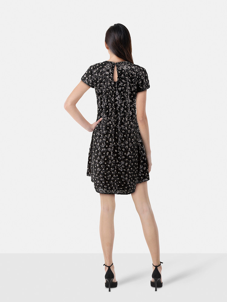 Claudie Pierlot Black Floral Sequin Dress