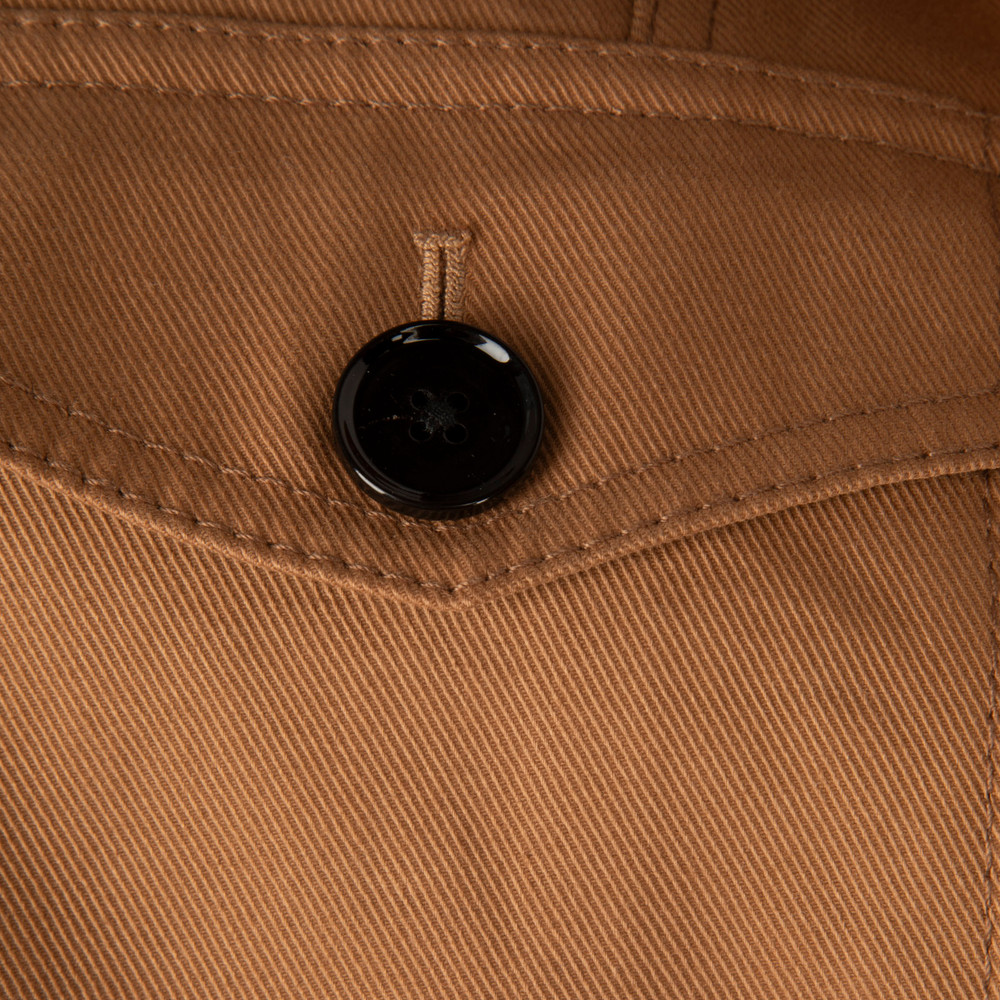 ME+EM Light Walnut Brown Fitted Utility Trench Coat