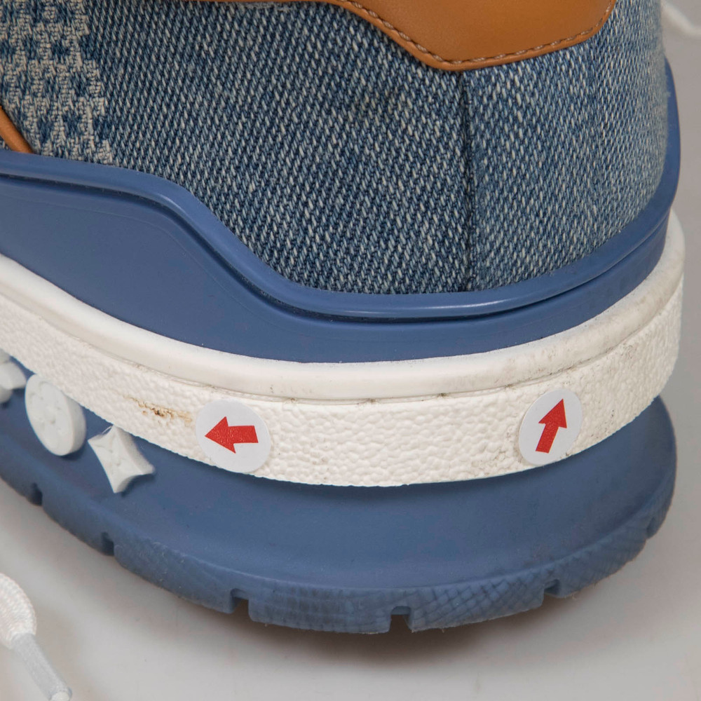 Louis Vuitton Blue Denim LV Trainer Sneakers