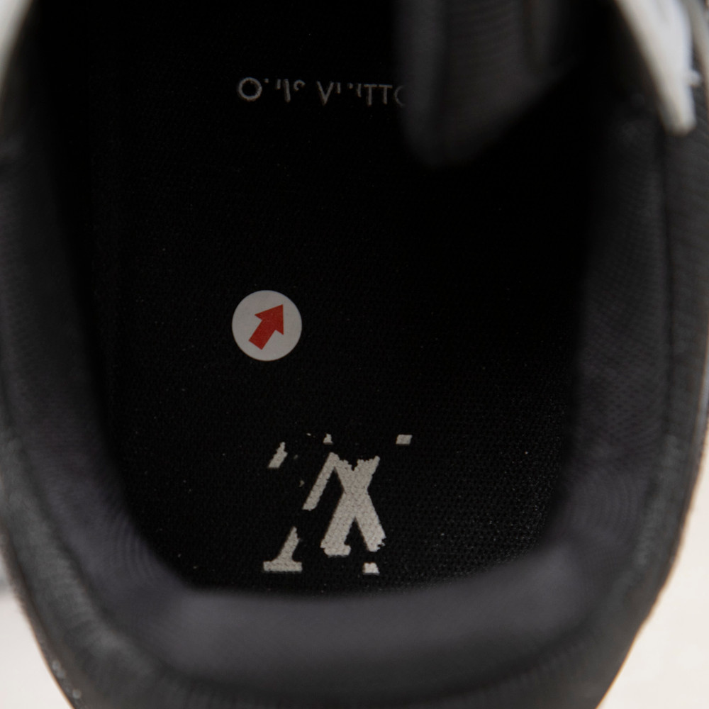 Louis Vuitton Black Denim & Leather LV Trainer