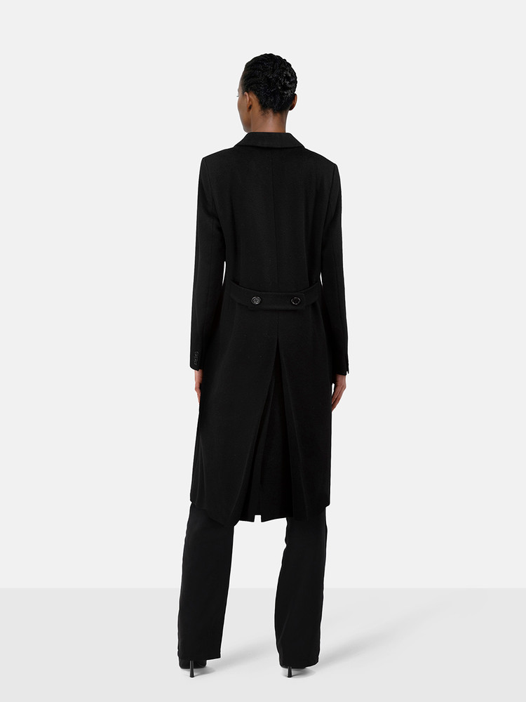 Max Mara Black Camel Hair Long Coat