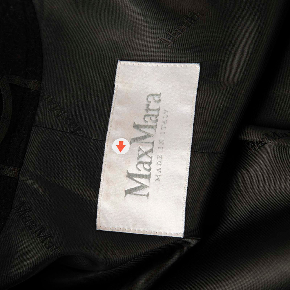 Max Mara Black Camel Hair Long Coat
