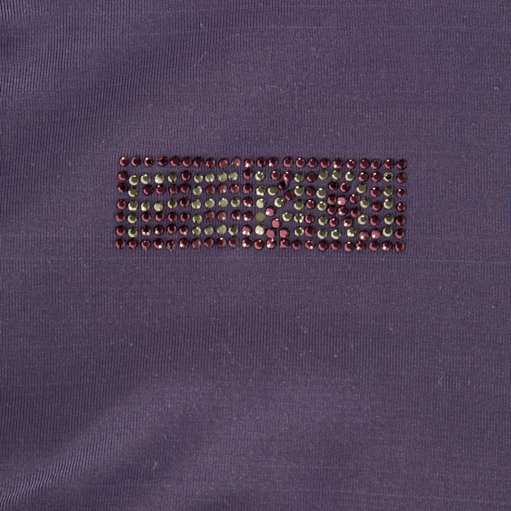 Fendi Purple Logo Embellished T-Shirt
