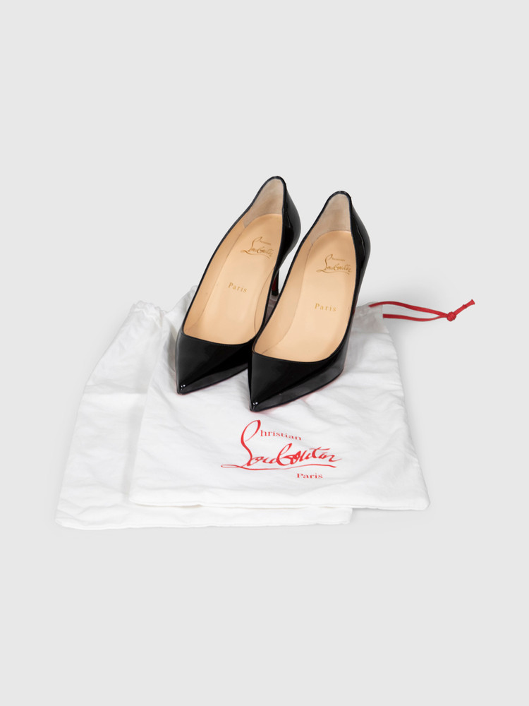 Christian Louboutin Black Patent Kate Pumps