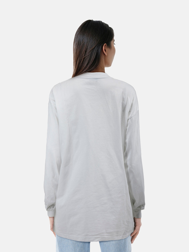 Balenciaga White Embroidered Logo Top