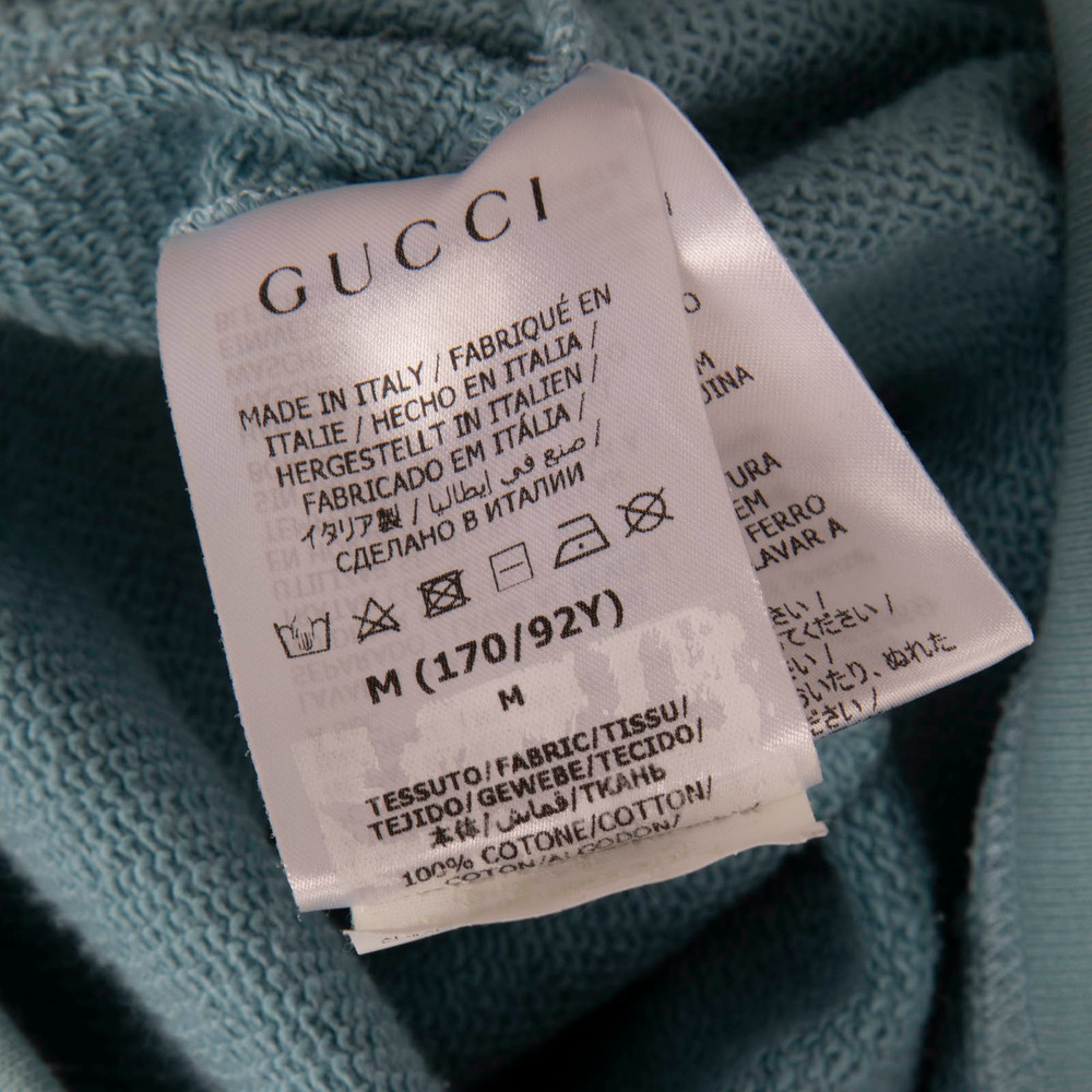 Gucci Blue Cropped Jersey Top