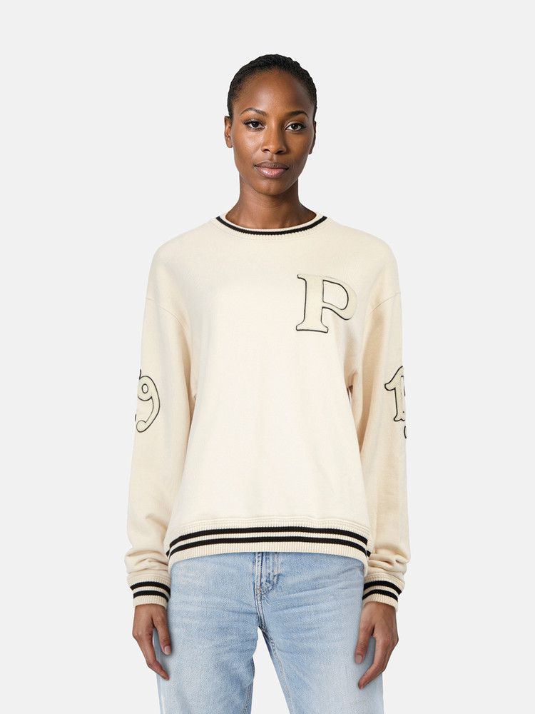 Prada Ecru Varsity Sweatshirt
