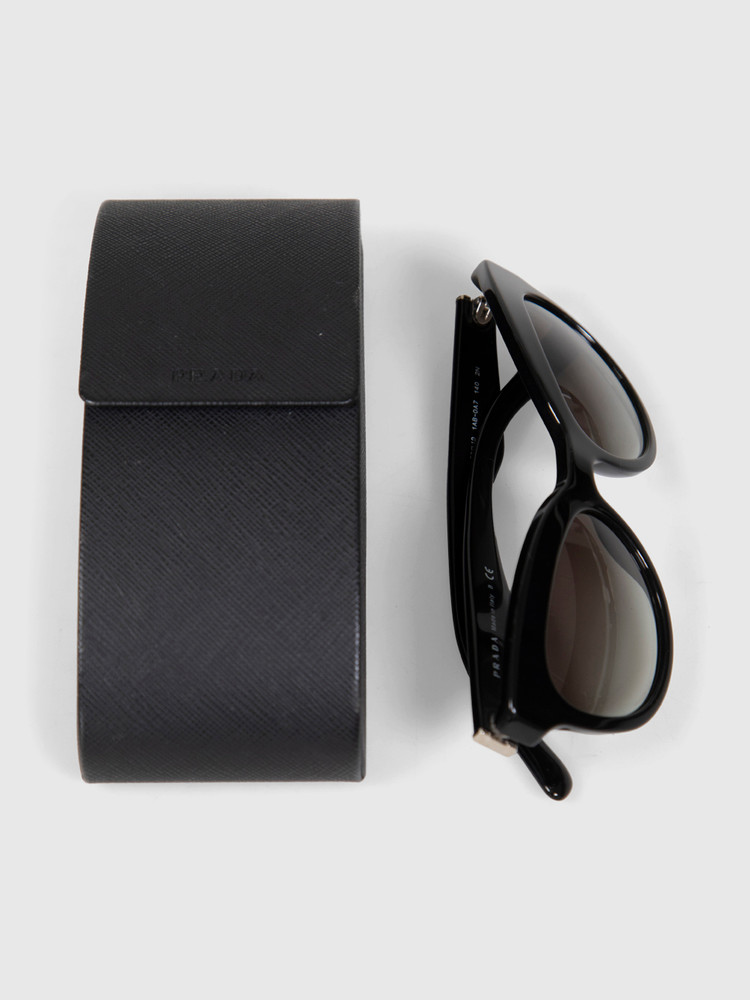 Prada Black Cat Eye Gradient Sunglasses