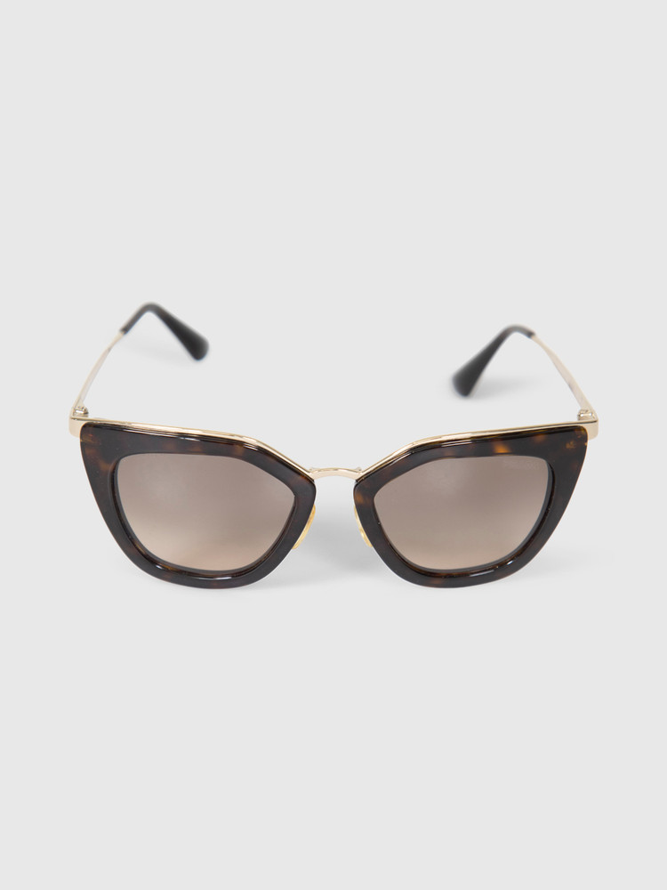 Prada Tortoiseshell Gold Detail Sunglasses