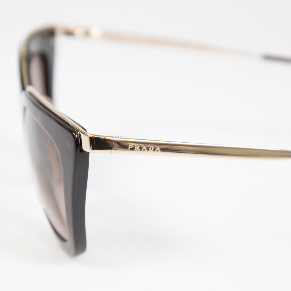 Prada Tortoiseshell Gold Detail Sunglasses