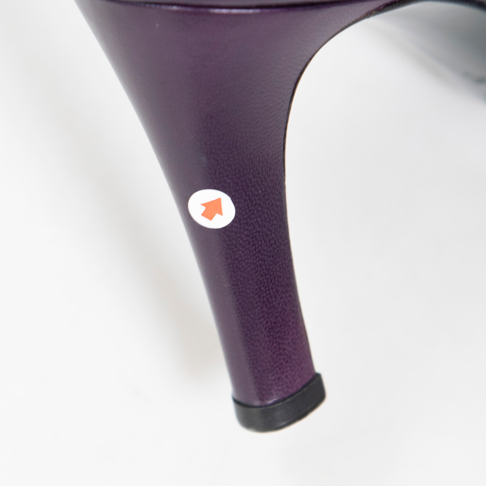 Gucci Purple Leather Buckled Heeled Boots