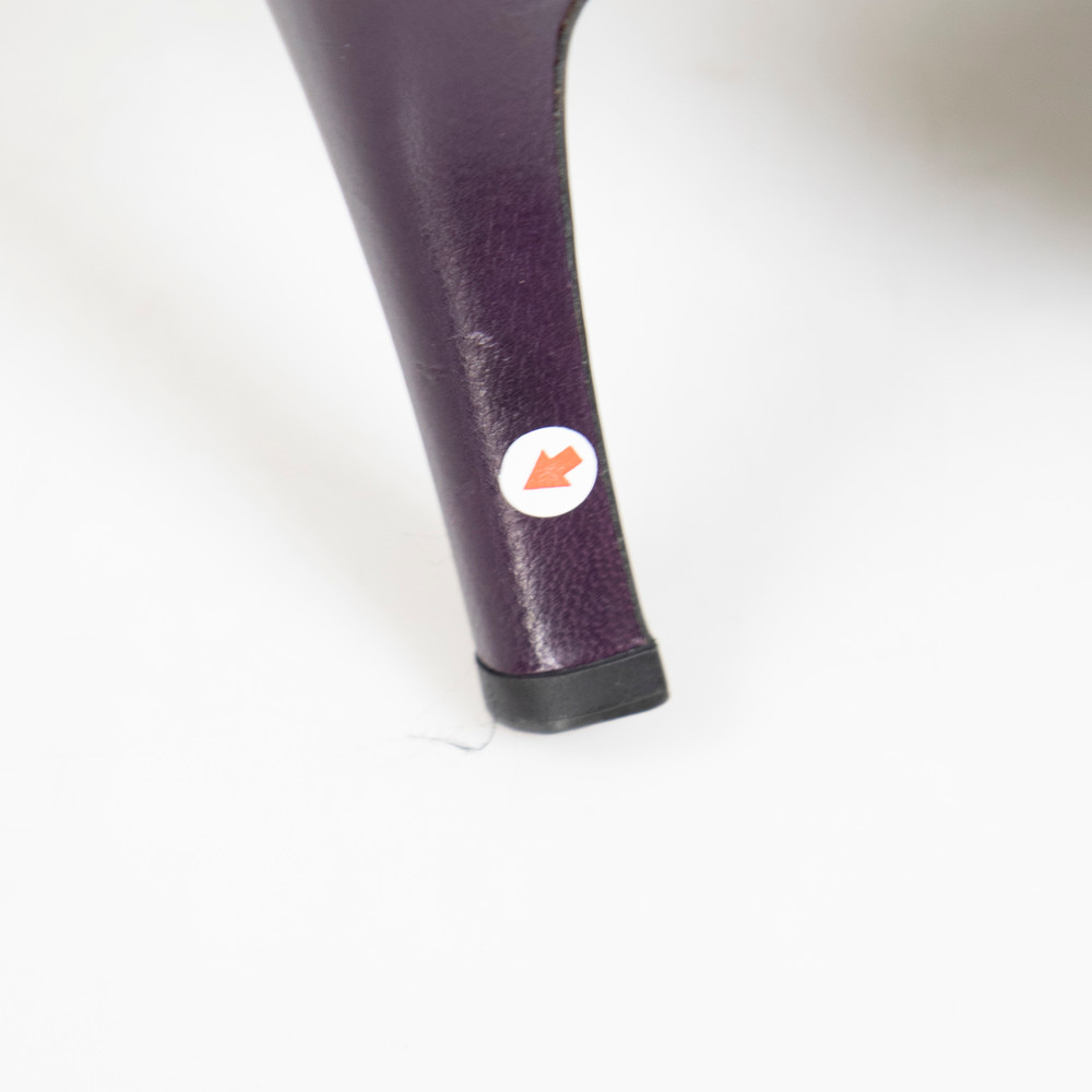 Gucci Purple Leather Buckled Heeled Boots