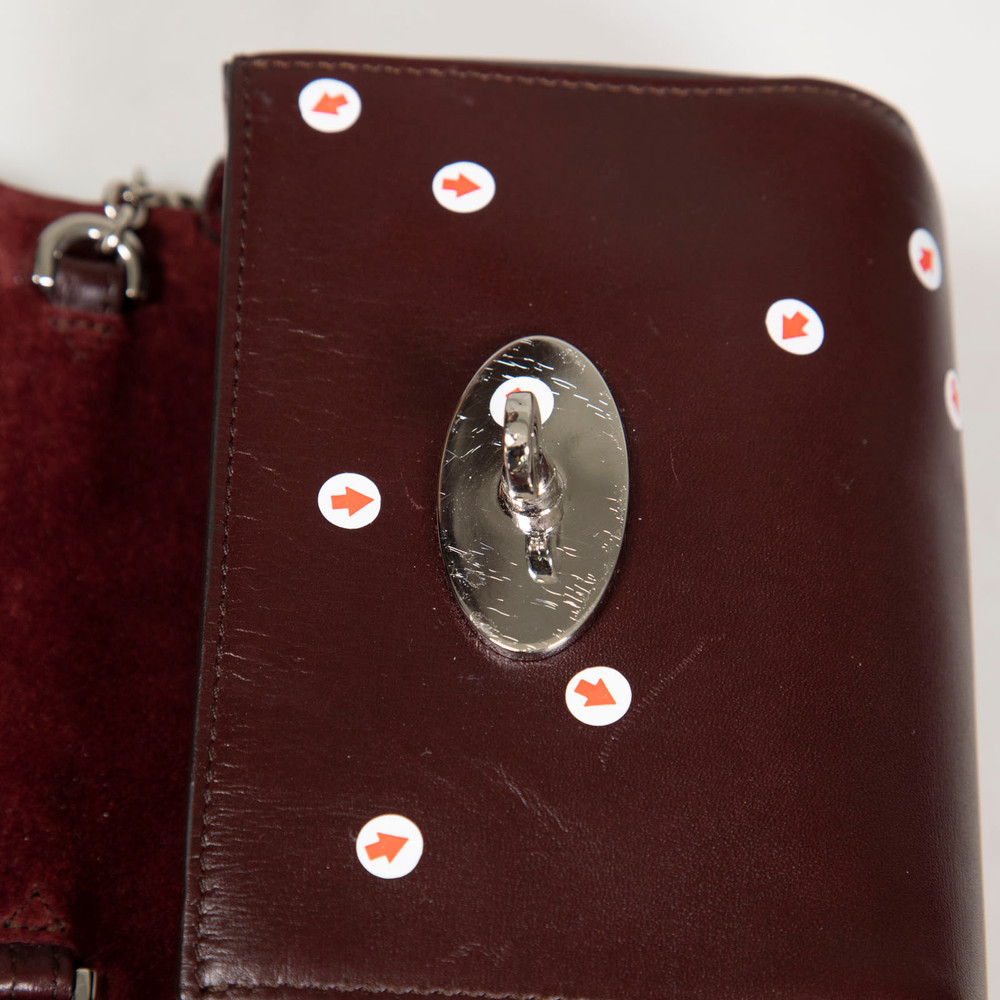 Mulberry Burgundy Leather Mini Lily Crossbody Bag