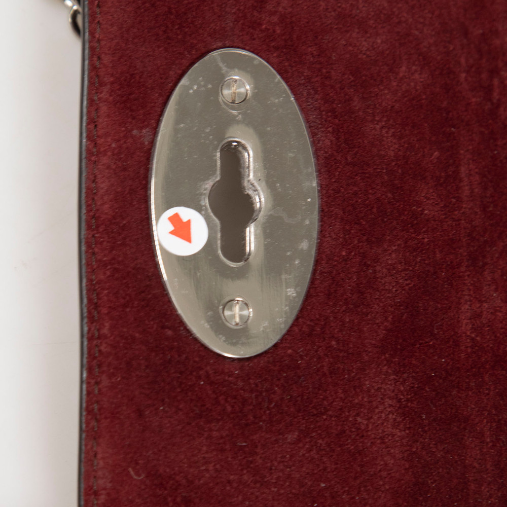 Mulberry Burgundy Leather Mini Lily Crossbody Bag