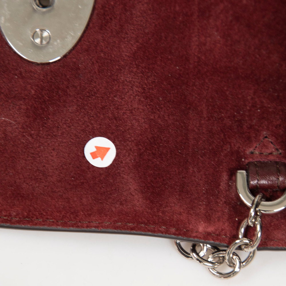 Mulberry Burgundy Leather Mini Lily Crossbody Bag