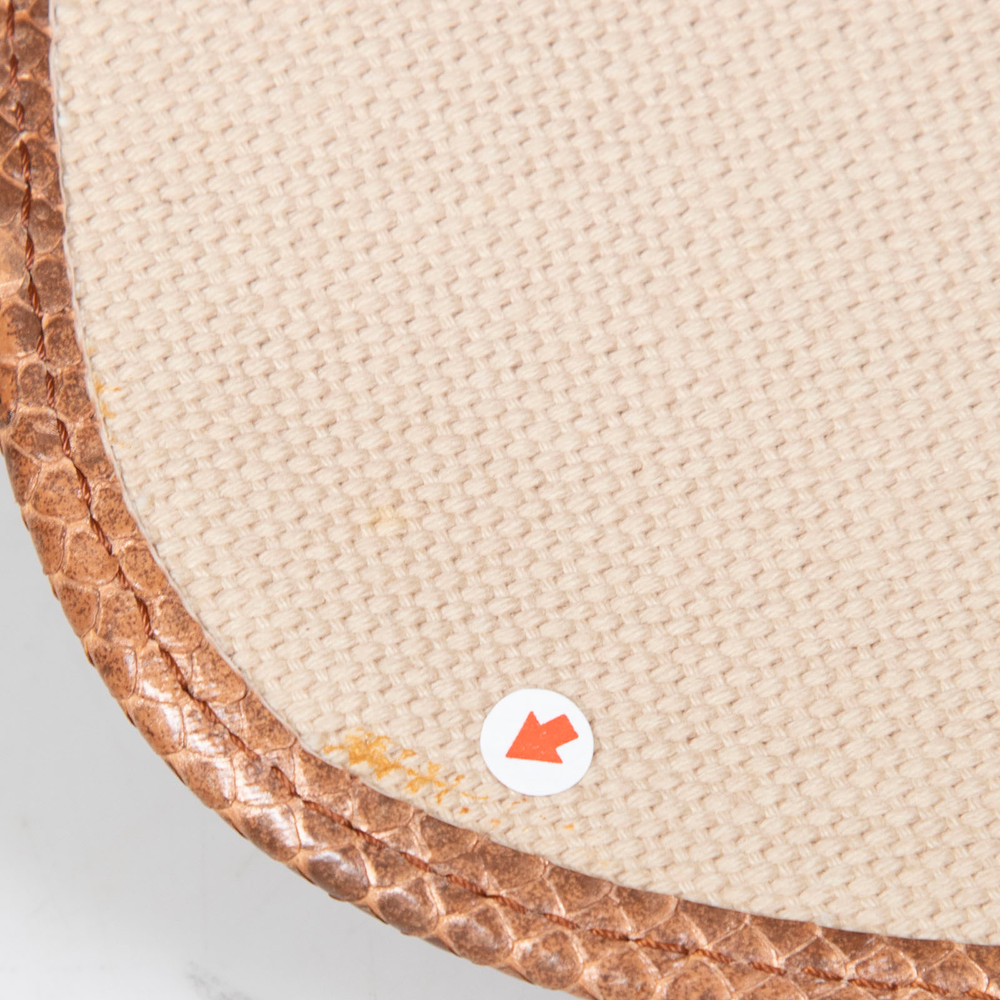 Chanel Vintage Python & Canvas CC Flap Bag