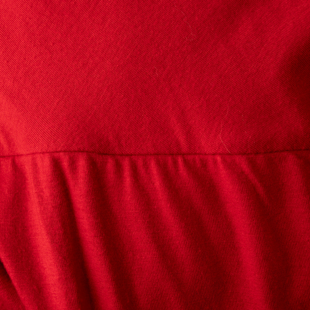 Reformation Red V-Neck Wrap Midi Dress