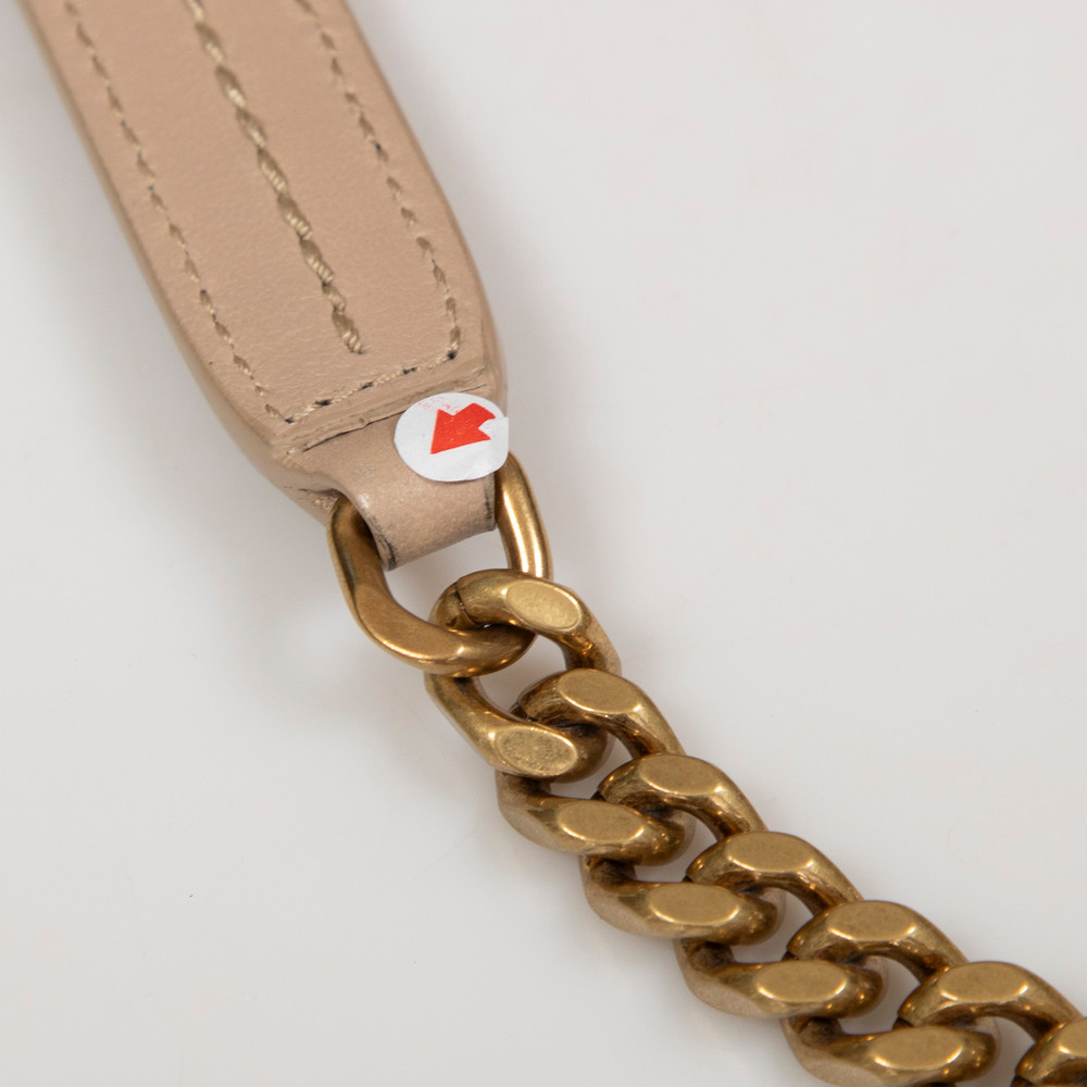 Second Hand Saint Laurent Beige Leather Medium Lou Lou Puffer Bag
