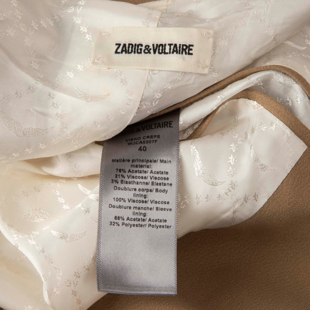 Zadig & Voltaire Beige Double Breasted Blazer
