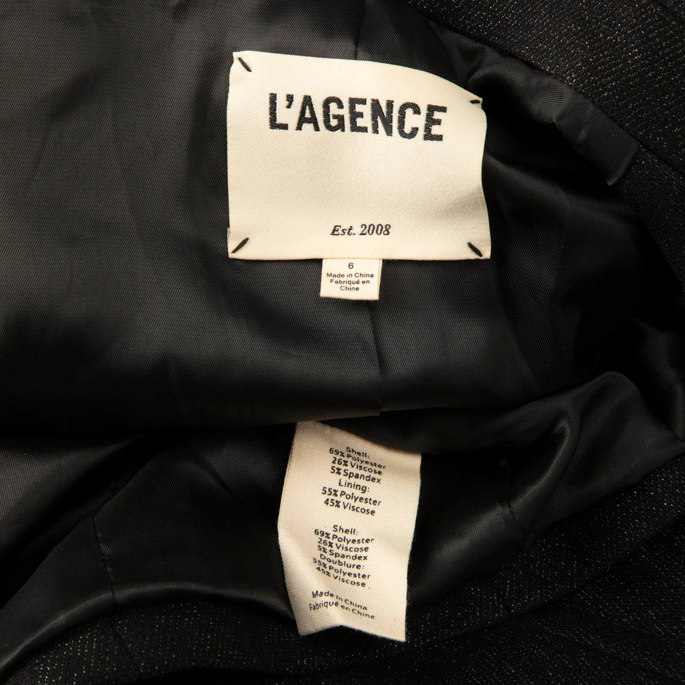 L'Agence Black Double Breasted Blazer