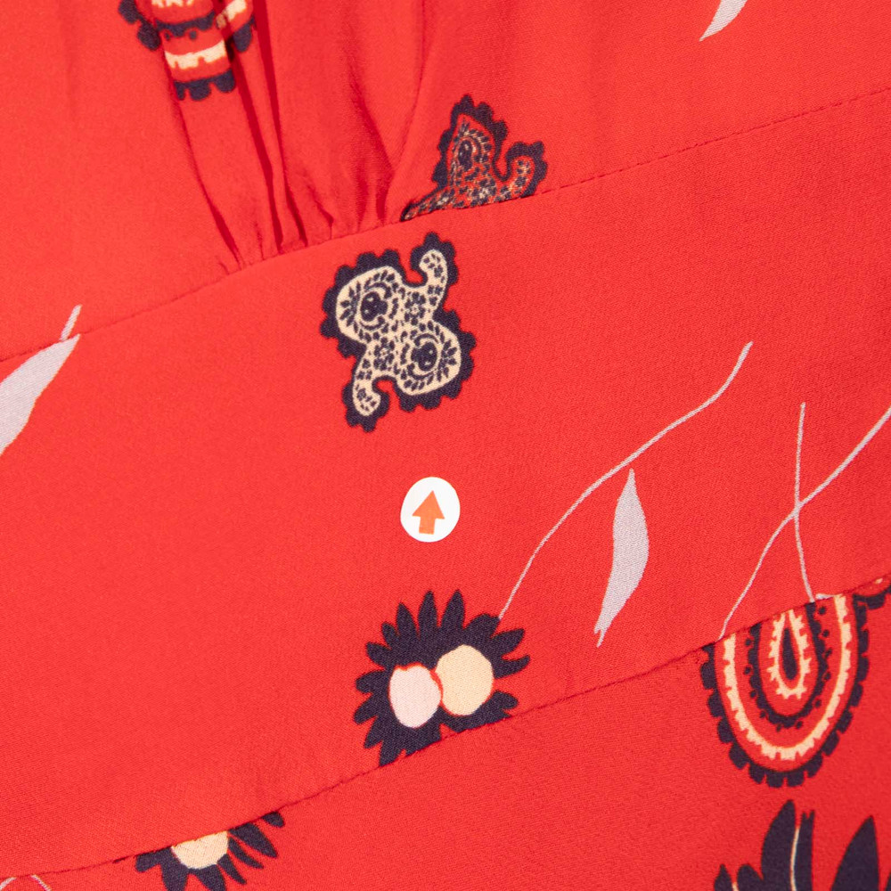 Zadig & Voltaire Red Rap Daisy Midi Dress