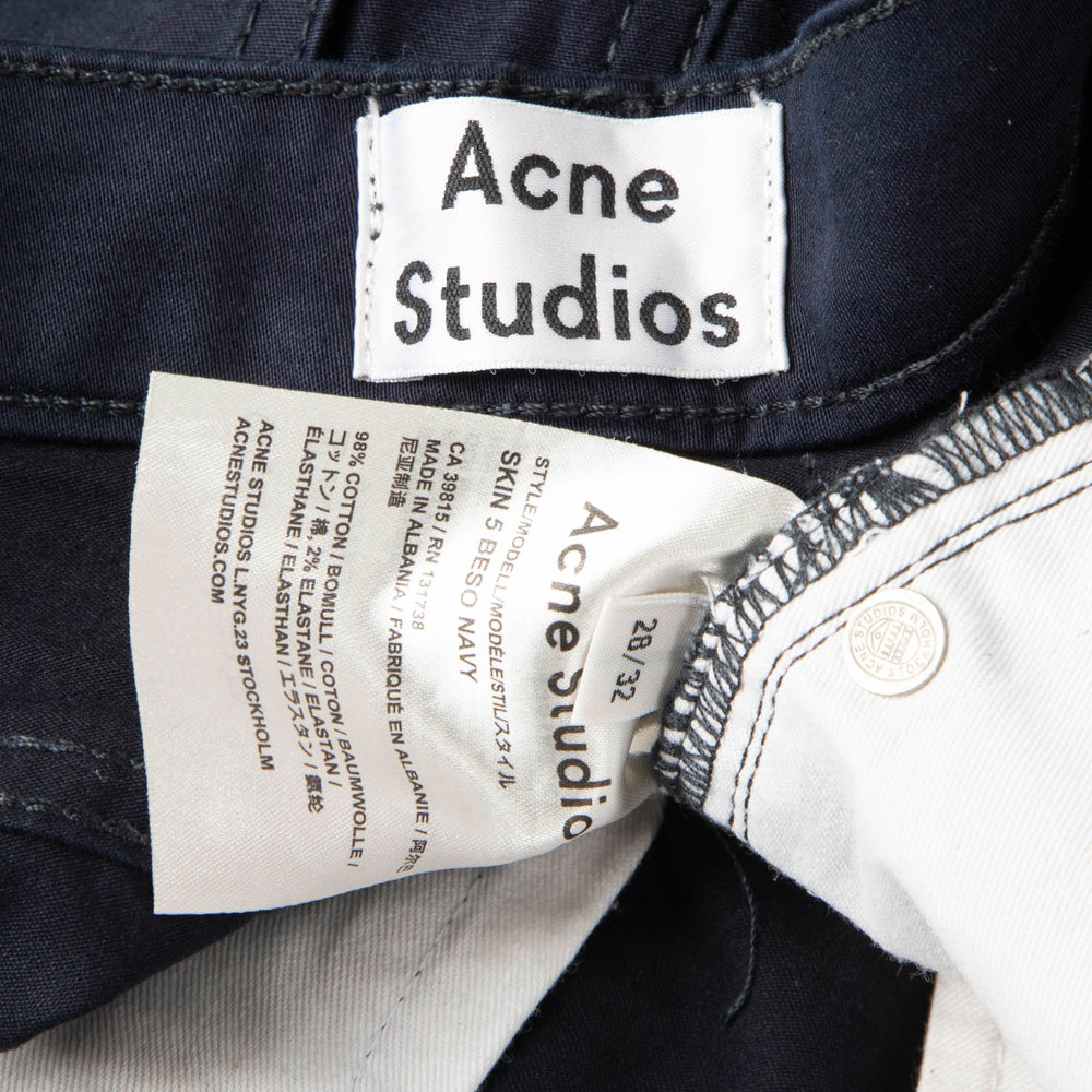 Acne Studios Navy Denim Skin 5 Jeans