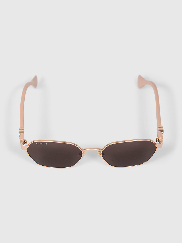 Second Hand Gucci Rose Gold Metal Sunglasses