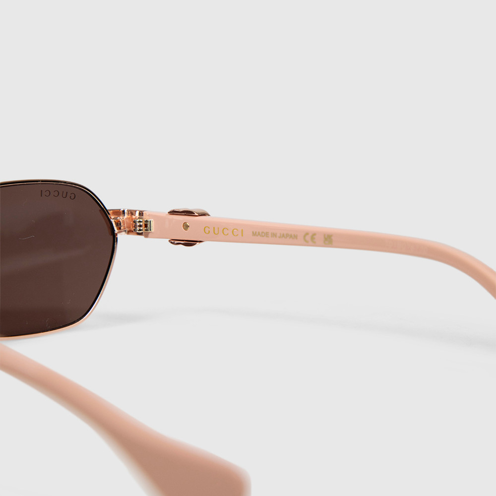 Second Hand Gucci Rose Gold Metal Sunglasses