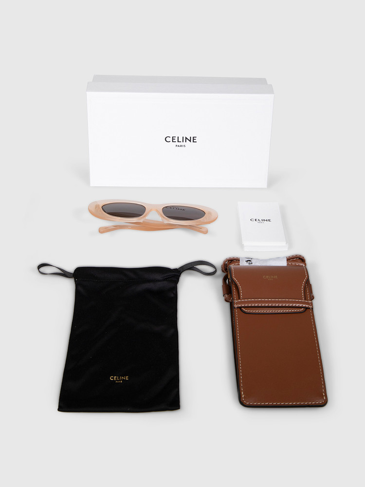 Céline Peach 3 Dots Cat Eye Sunglasses