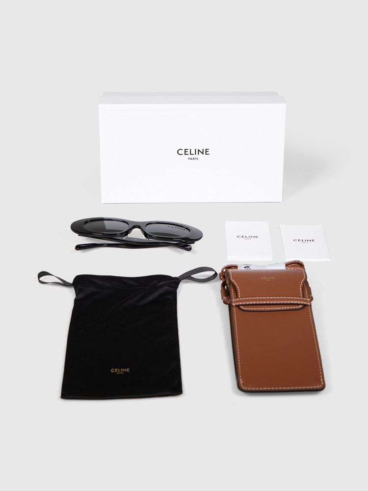 Céline Black 3 Dots Cat Eye Sunglasses