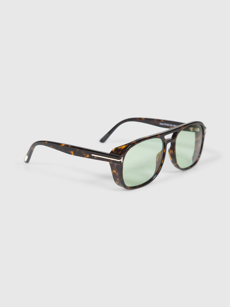 Second Hand Tom Ford Tortoise Green Lenses Rosco Sunglasses