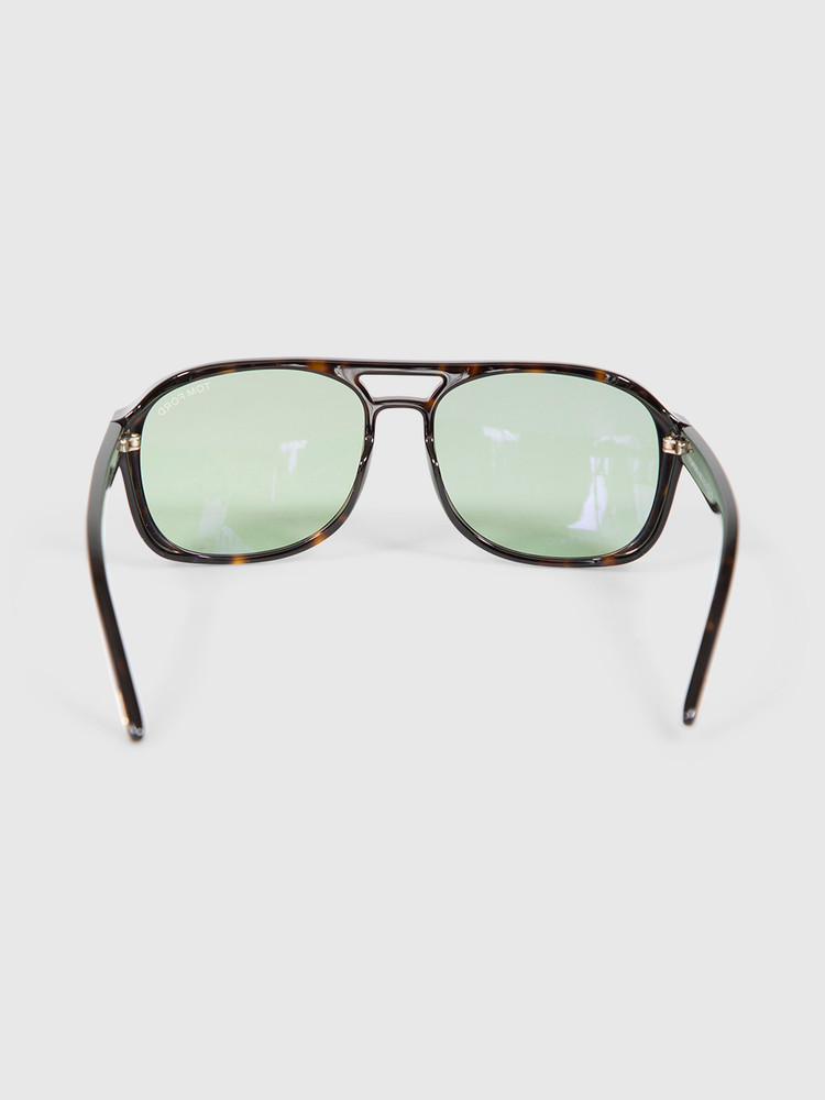 Second Hand Tom Ford Tortoise Green Lenses Rosco Sunglasses
